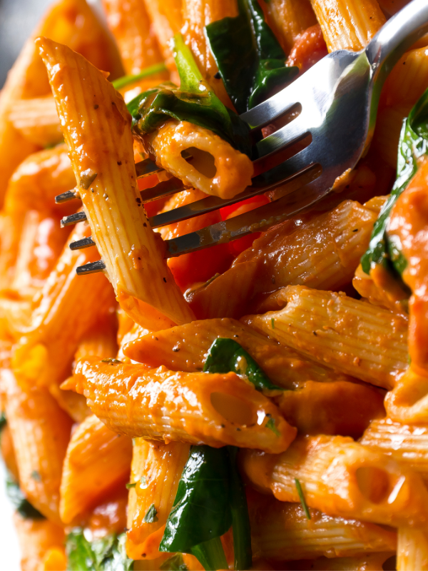 Read the Creamy Pumpkin & Spinach Pasta recipe now Image of Creamy Pumpkin & Spinach Pasta
